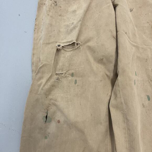 Vintage WW2 Tan Military Buttonfly Sanforized Chinos 26x28 - Picture 2 of 7